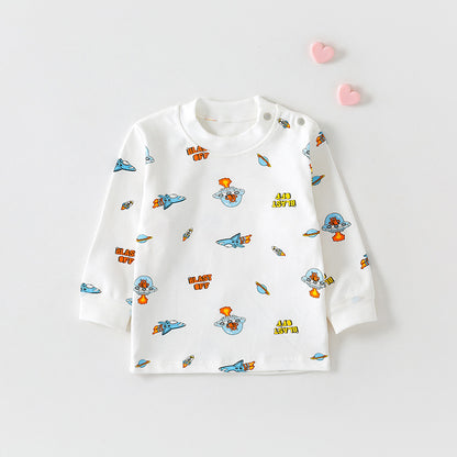 Cotton Printed Autumn Top for Infants and Toddlers