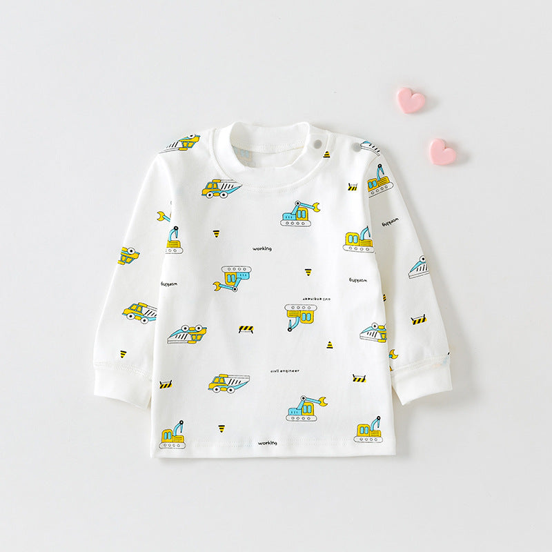 Cotton Printed Autumn Top for Infants and Toddlers