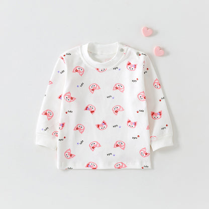 Cotton Printed Autumn Top for Infants and Toddlers